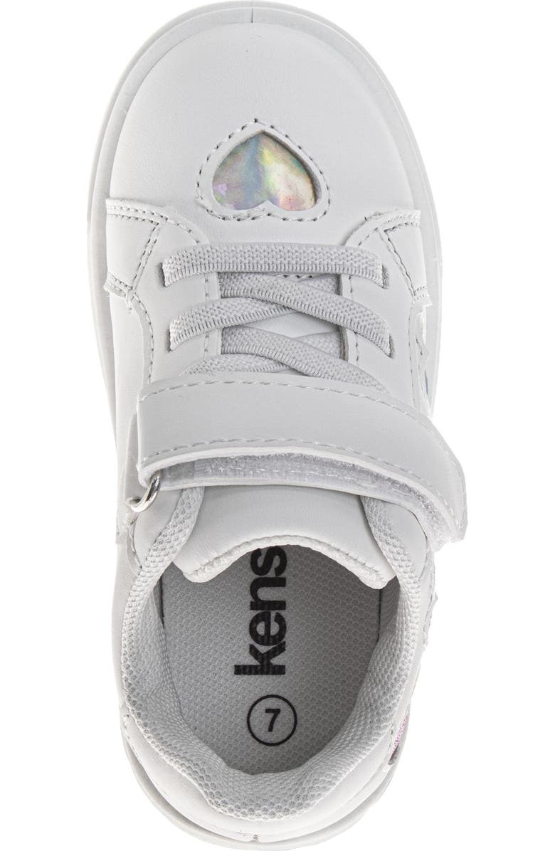 Kensie Girl Sneaker Girls, Alternate, color, White/Silver