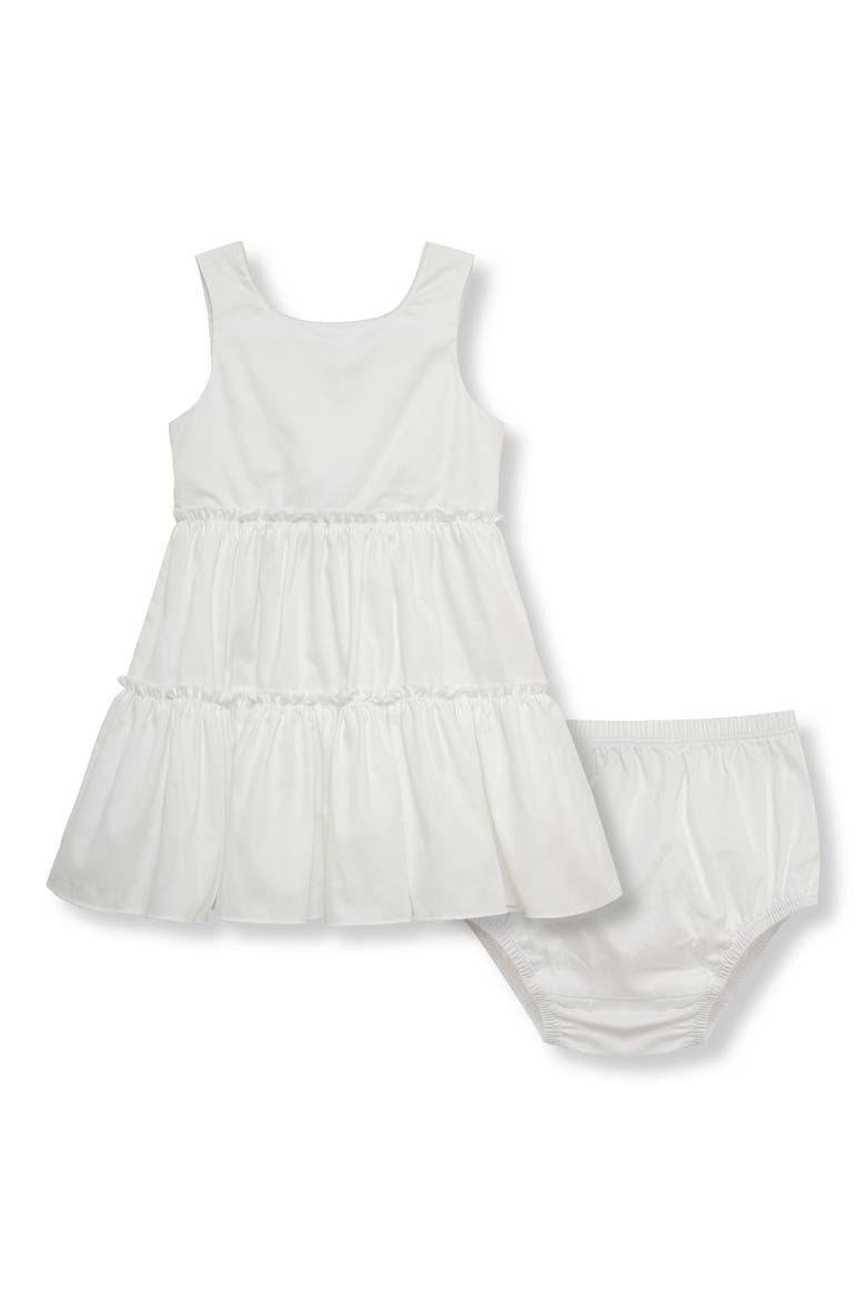 Tiered Sundress & Bloomers Set, Main, color, WHITE
