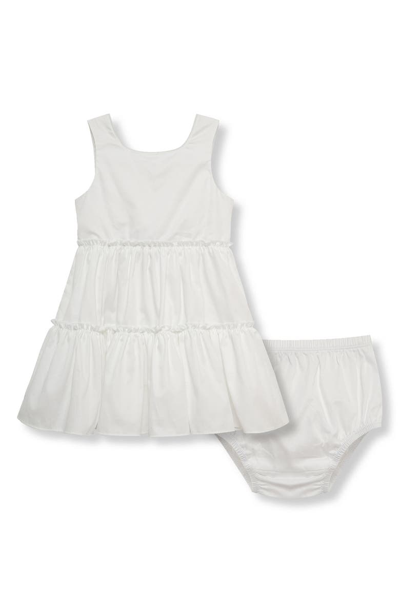 Habitual Kids Tiered Sundress & Bloomers Set, Main, color, White