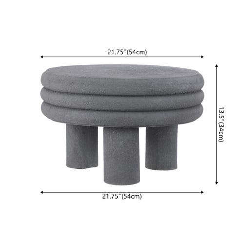 JONATHAN Y JONATHAN Y RASHIDA CONTEMPORARY MINIMALIST CURVY LOW INDOOR/OUTDOOR ACCENT TABLE 