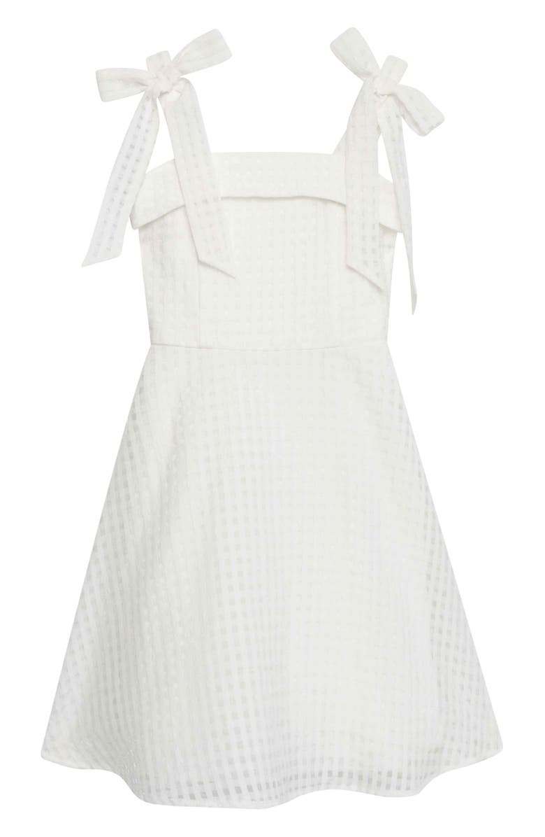 Speechless Kids' Tie Shoulder Chiffon Dress, Main, color, Off White