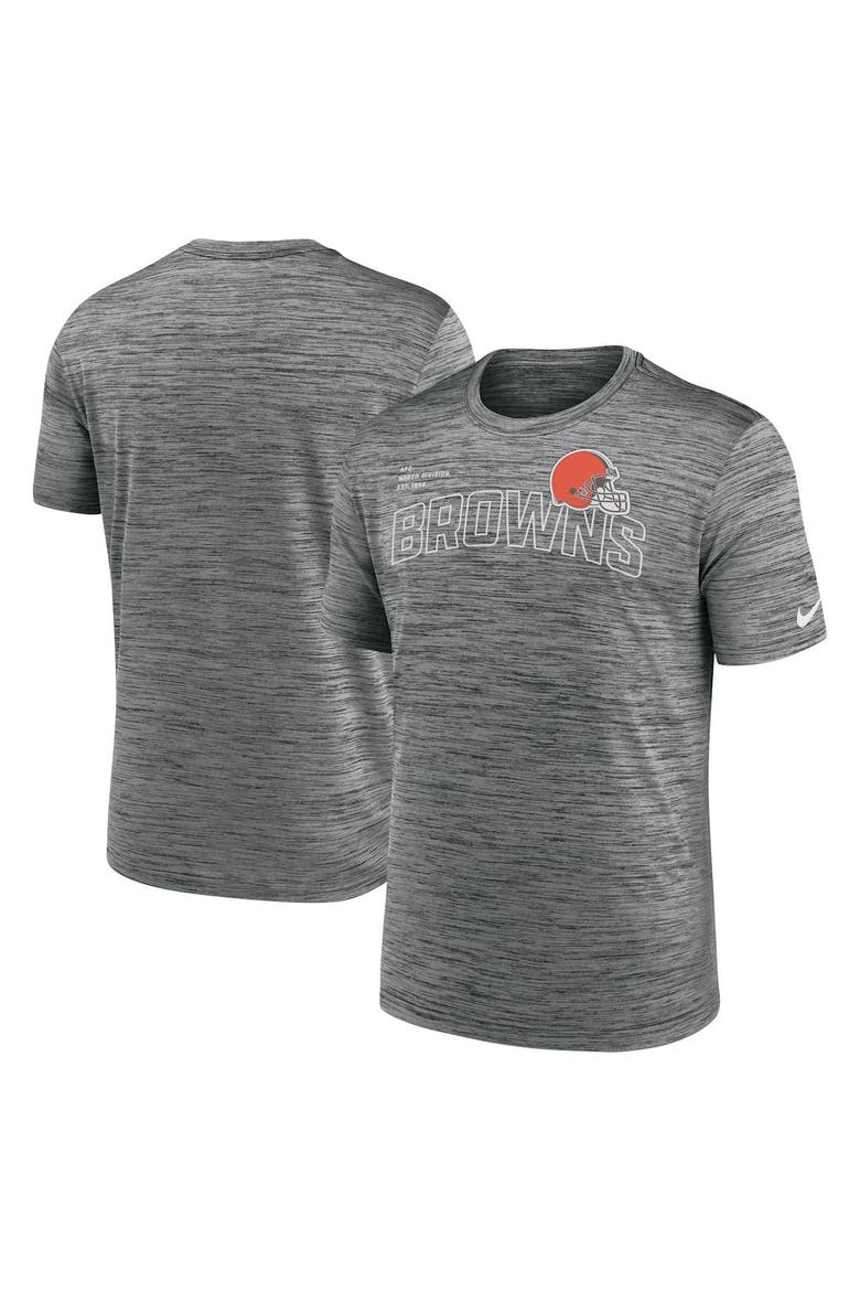 Men's Nike  Anthracite Cleveland Browns Velocity Arch Performance T-Shirt, Main, color, Anthracite
