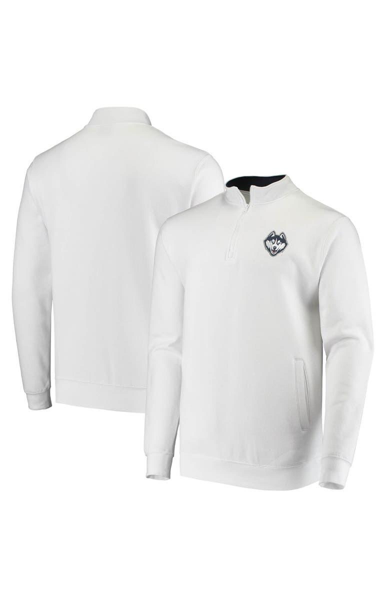 COLOSSEUM Men's Colosseum White UConn Huskies Tortugas Logo Quarter-Zip Jacket, Main, color, White