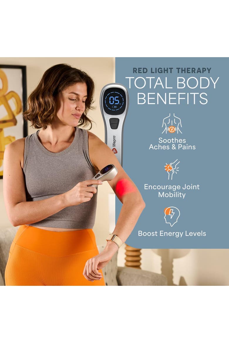 Biolux Red Light Therapy Device Near Infrared Light Wand, Alternate, color, Siver