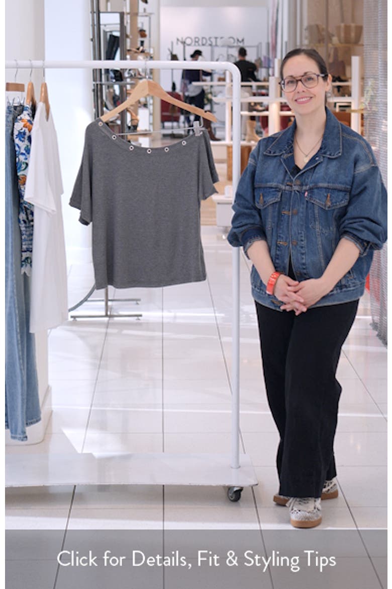Moxie Grommet Detail One-Shoulder Top video