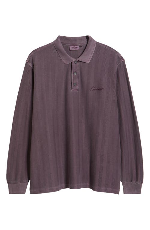 Carhartt Work In Progress Morrison Shadow Stripe Rugby Shirt In Huckleberry