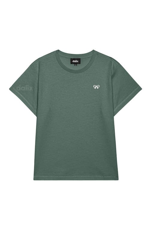 Dalix Womens Bow Lightweight High Waisted Tee In Green