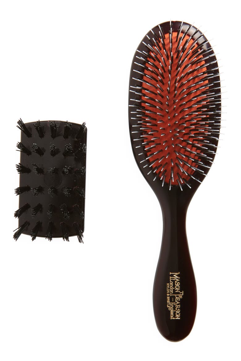Handy Mixture Nylon & Boar Bristle Hairbrush for All Hair Types, Main, color, NO COLOR