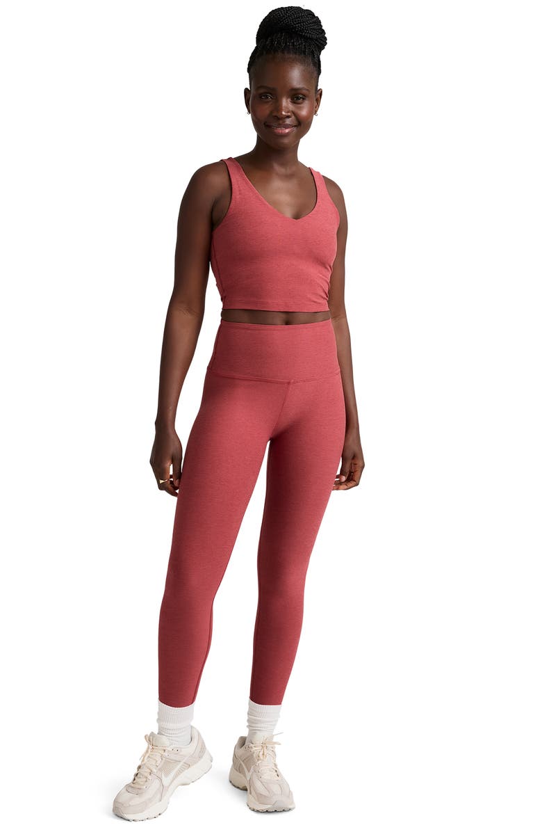 Beyond Yoga Good Day Space Dye Crop Tank, Alternate, color, Faded Rose Heather