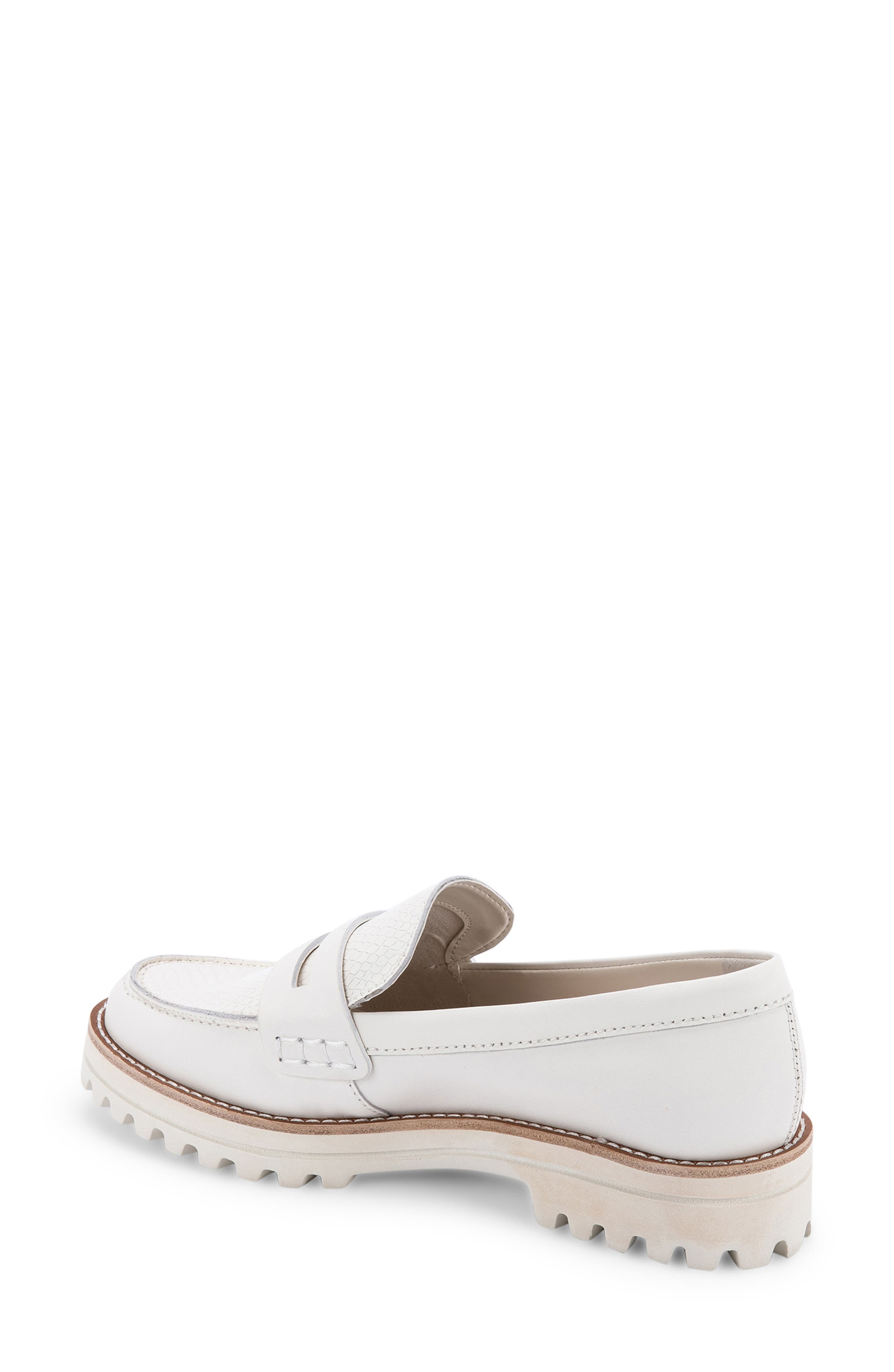 Aubree Croc Embossed Loafer, Alternate, color, WHITE LEATHER