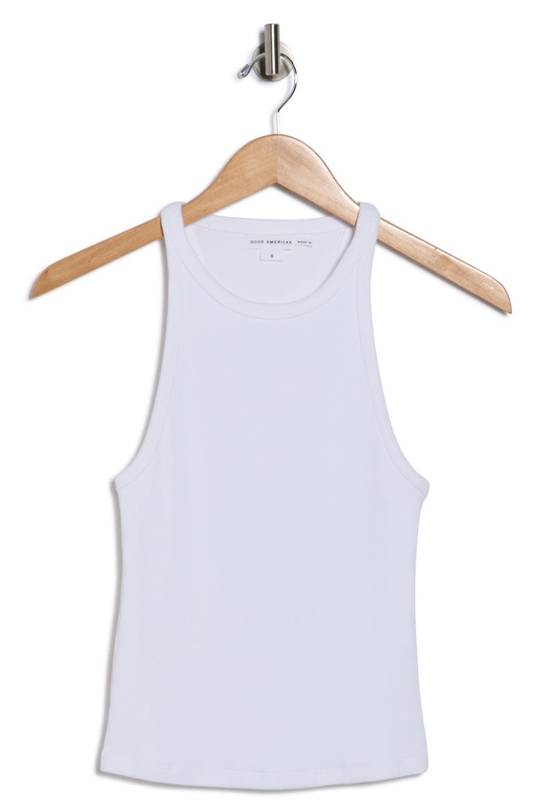 Micro Rib Crewneck Tank, Alternate, color, WHITE001