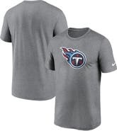 Nike Men's Nike  Heather Charcoal Tennessee Titans Legend Logo Performance T-Shirt