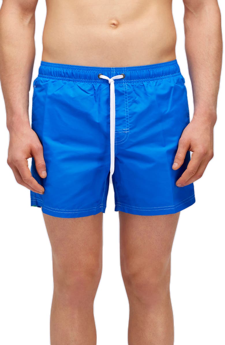 Sundek Stripe Board Shorts, Alternate, color, Over Sky