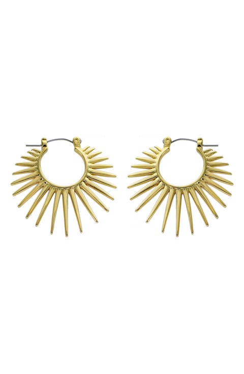 Sunburst Hoop Earrings