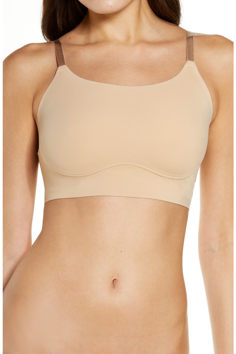 True Body Lift Scoop Adjustable Strap Bra, Main, color, DESERT