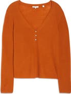 Vince V-Neck Ribbed Cashmere Sweater