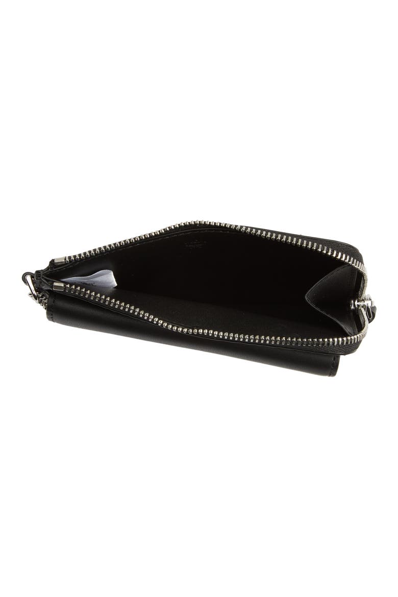 Patricia Visetos Coated Canvas Card Case, Alternate, color, BLACK