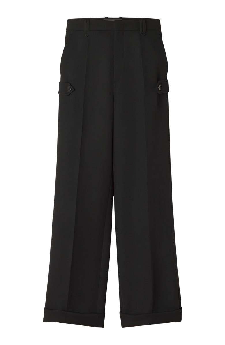 Lanvin Light Wool Chino Pants, Alternate, color, Black