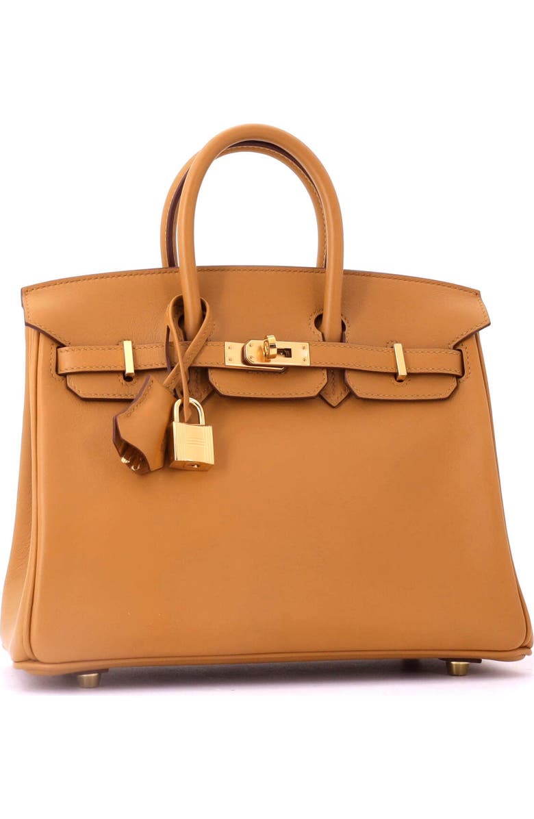 Pre-Owned Hermes Birkin Handbag Brown Swift with Gold Hardware 25, Alternate, color, Sesame