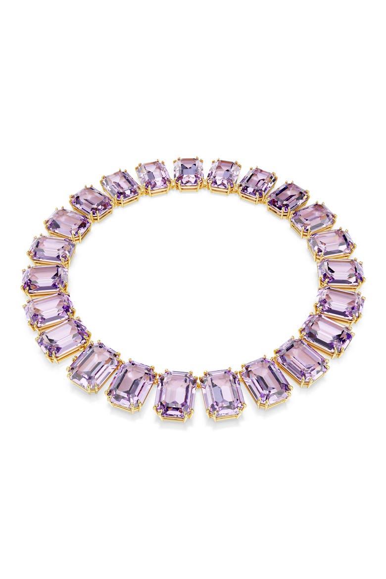 Millenia Crystal Collar Necklace, Alternate, color, PURPLE