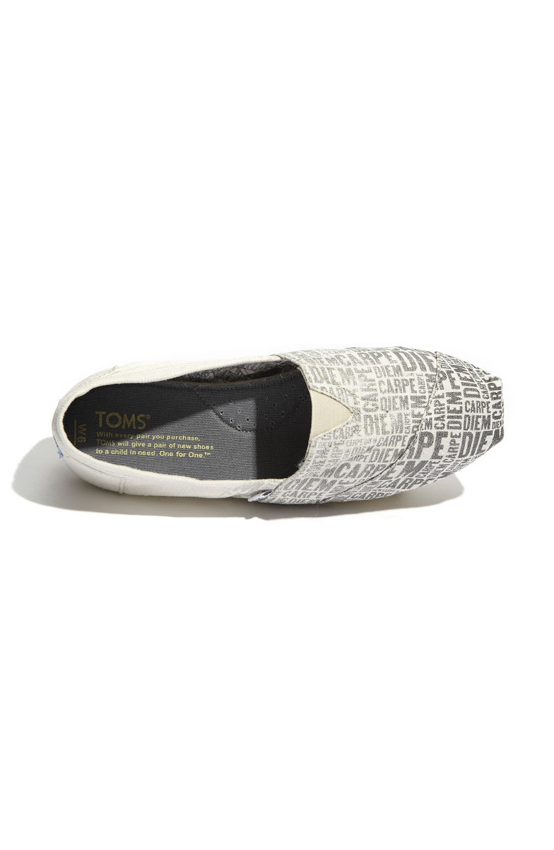 'Classic - Carpe Diem' Canvas Slip-On (Nordstrom Exclusive), Alternate, color, NATURAL