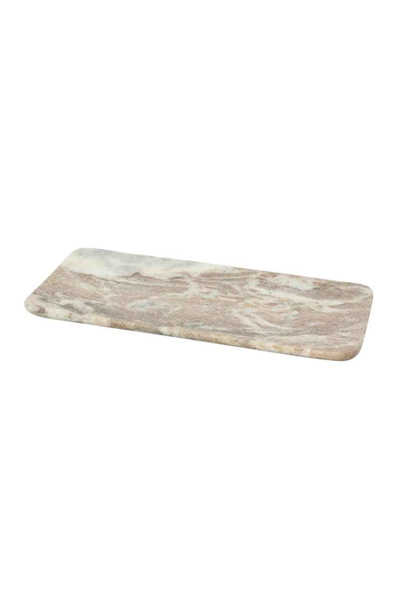 Storied Home Marble Food Serving Tray, Beige and White, Main, color, Natural
