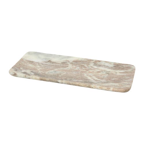 Storied Home Marble Food Serving Tray, Beige And White In Brown