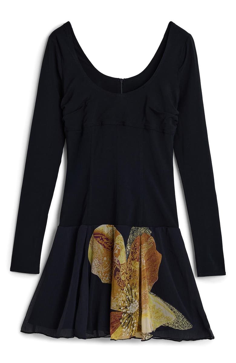 Desigual Long Sleeve Minidress, Alternate, color,