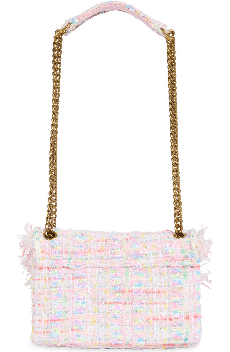 KG Kurt Geiger Medium Kensington Sequin Tweed Convertible Shoulder Bag, Alternate, color, Pink Multi