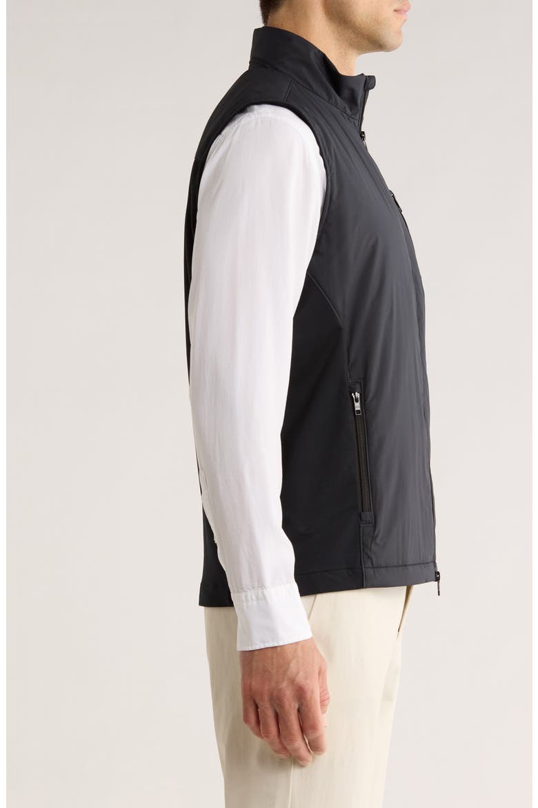 Northwood Mixed Media Vest, Alternate, color, BLACK