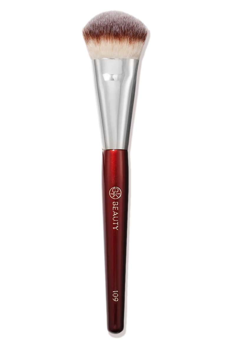 109 Mini Contoured Foundation Brush, Main, color, Burgundy