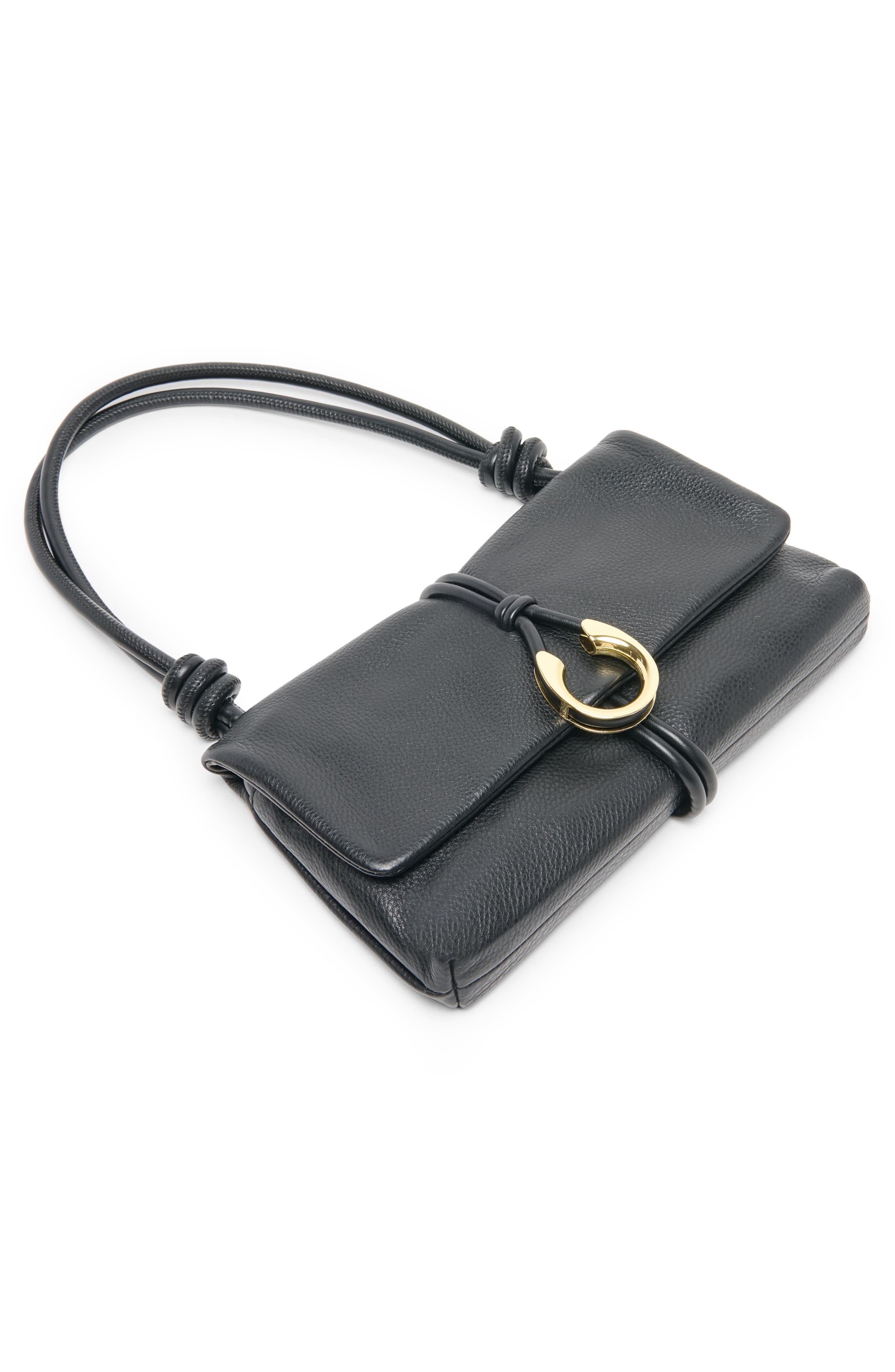 Amina Shoulder Bag, Alternate, color, BLACK LEATHER
