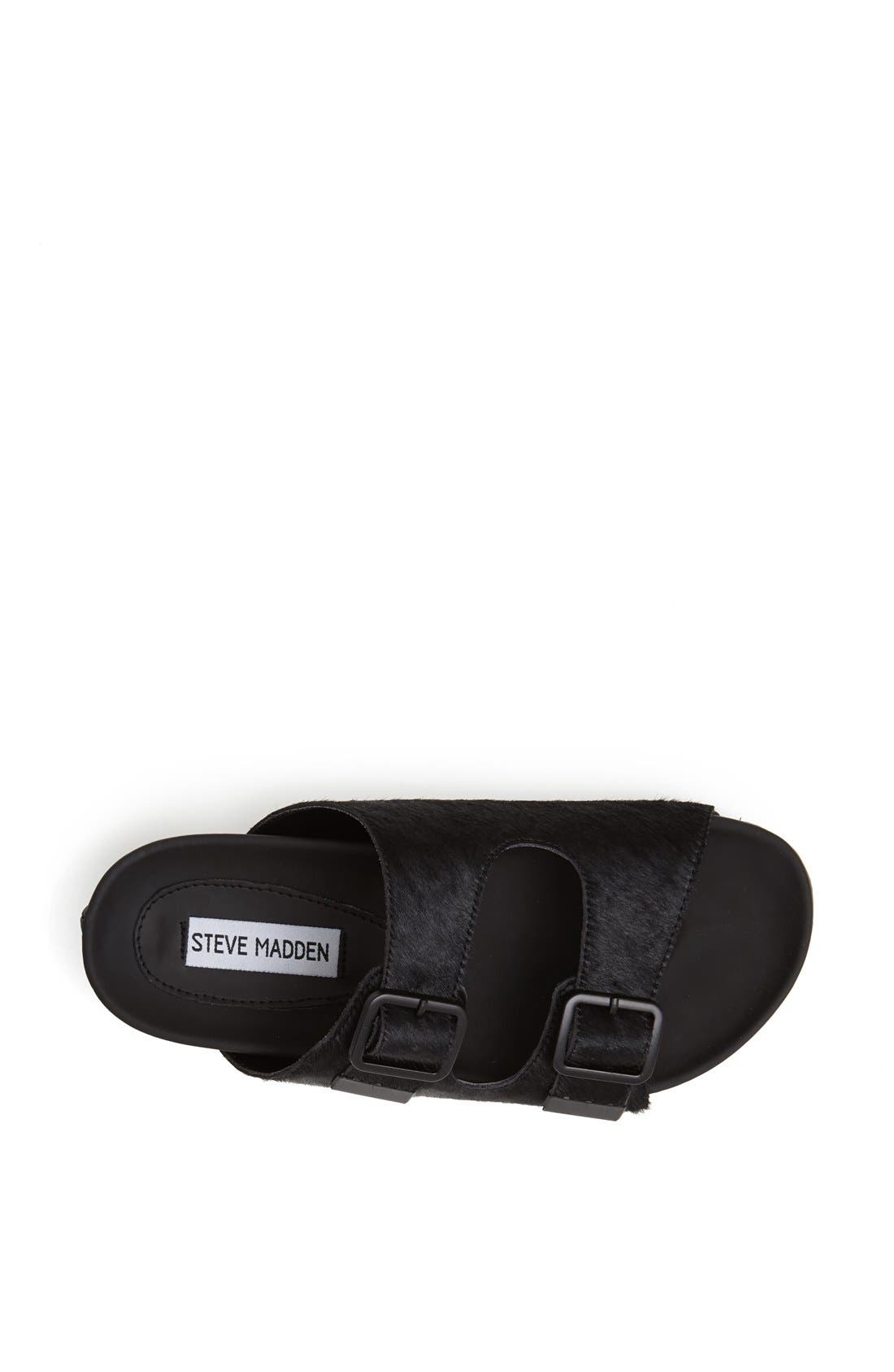 'Boundree' Calf Hair Sandal, Alternate, color, BLACK PONY