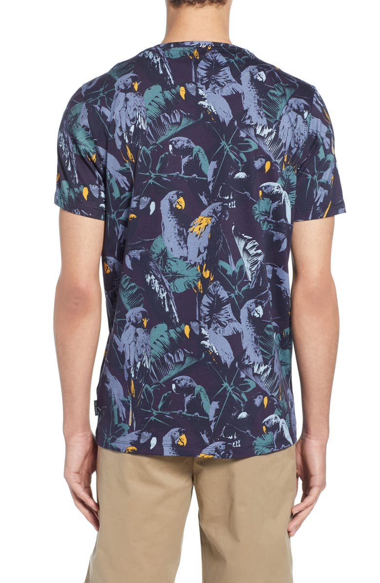 Ted Baker London Beakme Parrot Print T-Shirt, Alternate, color, 