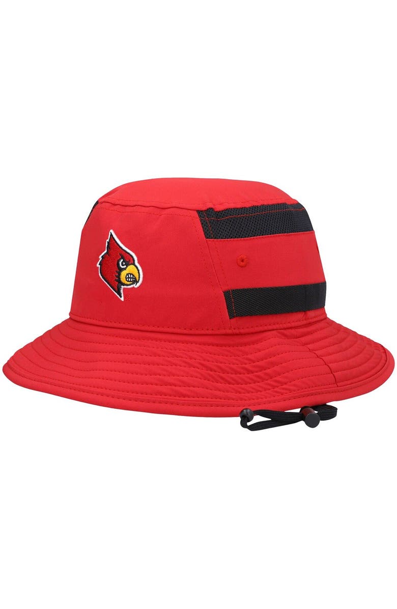 adidas Men's adidas Red Louisville Cardinals 2021 Sideline AEROREADY Bucket Hat, Main, color, 