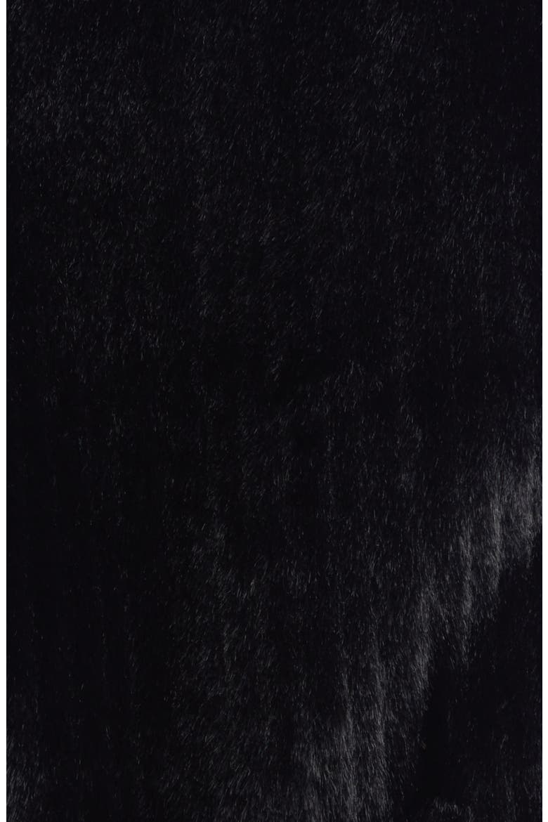 Reversible Faux Fur Vest, Alternate, color, BLACK
