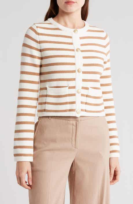 Amanda & Chelsea Stripe Crop Jacket