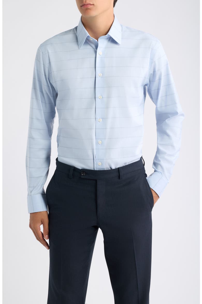 Check Performance Button-Down Shirt, Main, color, BLUE CASELOTTI CHECK