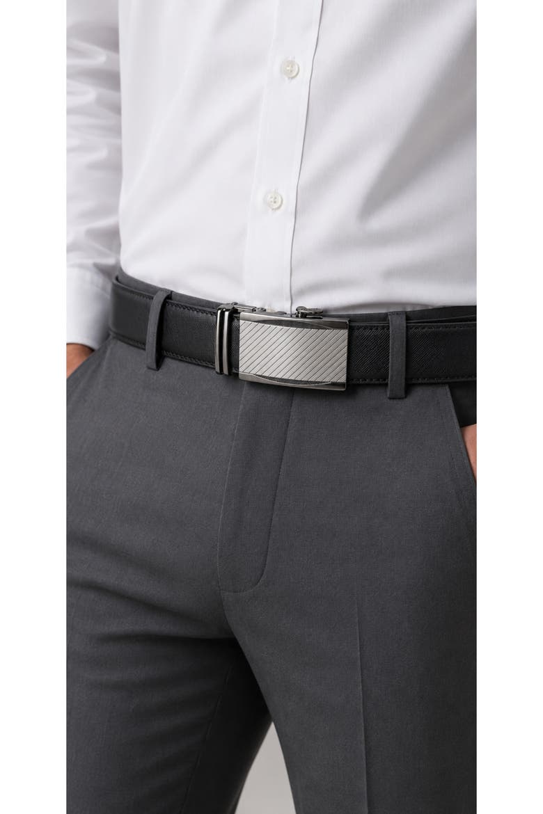 Signature Leather Ratchet Belt, Alternate, color, Apex