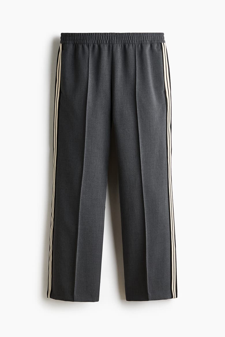 Relaxed-fit Pants, Alternate, color, Dark gray melange/striped