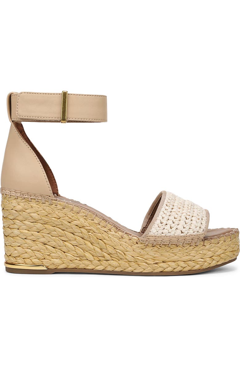 Franco Sarto Clemens Ankle Strap Wedge Sandal, Alternate, color, Light Natural