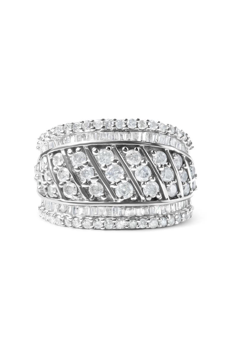 Silver 2.00 Cttw Diamond Fashion Multi Row Cocktail Ring, Main, color, Silver