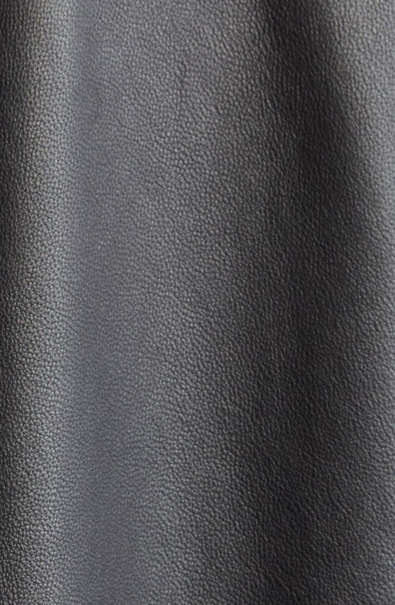 Balenciaga Logo Patch Oversize Lambskin Leather Blazer, Alternate, color, 