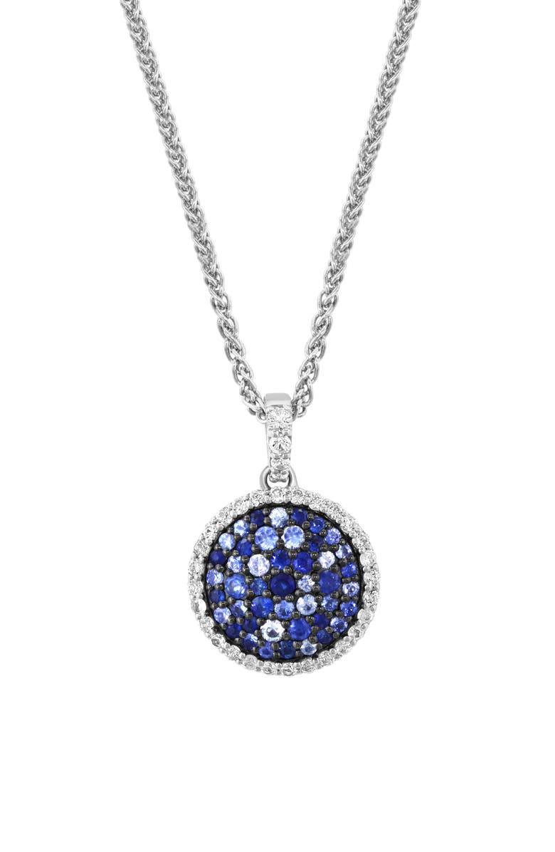 EFFY Sterling Silver Sapphire Pendant Necklace, Main, color, Blue