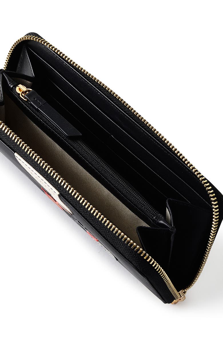 Radley Toasting Marshmallow Large Zip Wallet, Alternate, color, Black