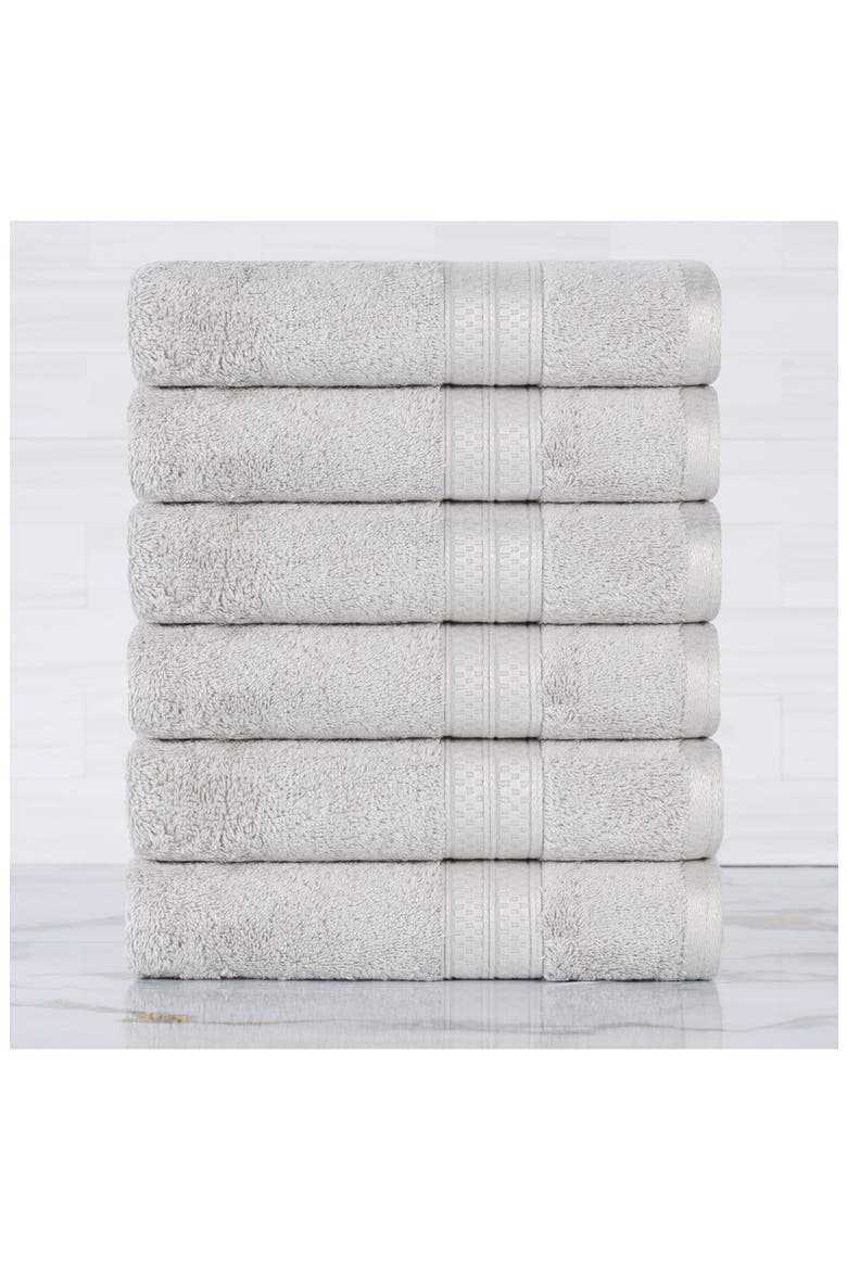 6-Pack Hand Towel Set, Alternate, color, CHROME