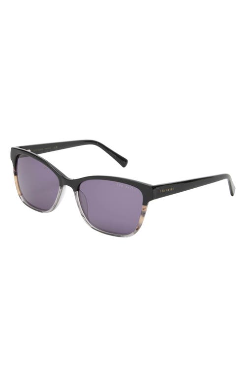 Ted Baker London 57mm Rectangular Sunglasses In Black