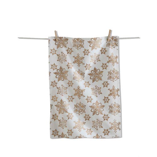 Tag Snowflake Dishtowel Set In White