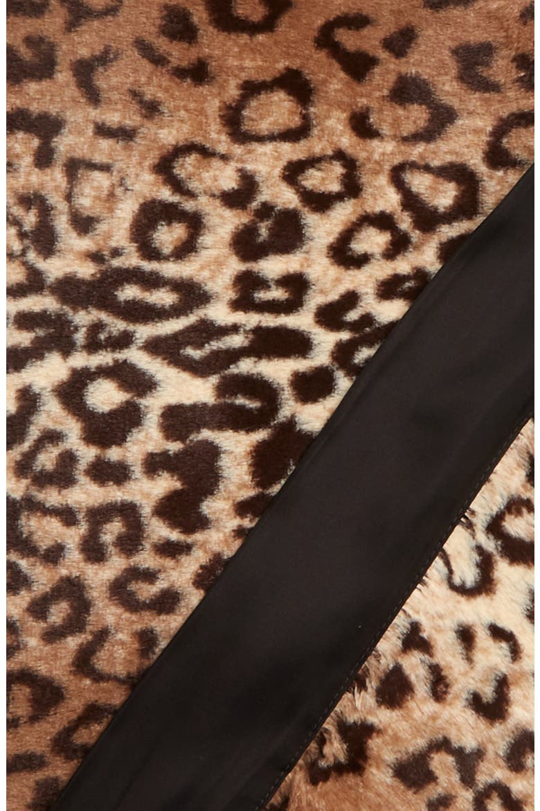 Giraffe at Home Luxe™ Espresso Leopard Faux Fur Throw Blanket, Alternate, color, LUXE ESPRESSO LEOPARD