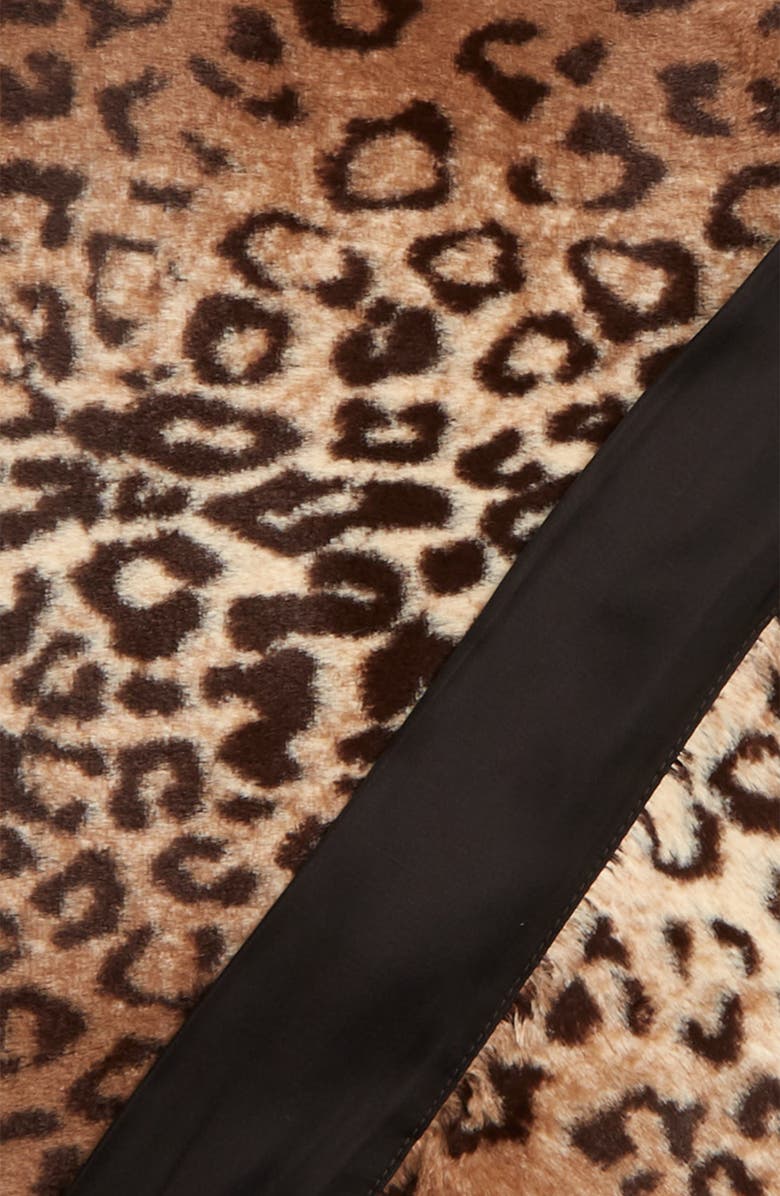 Little Giraffe Giraffe at Home Luxe<sup>™</sup> Espresso Leopard Faux Fur Throw Blanket, Alternate, color, 